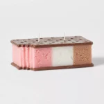 2 Wick Ice Cream Sandwich Figural Candle