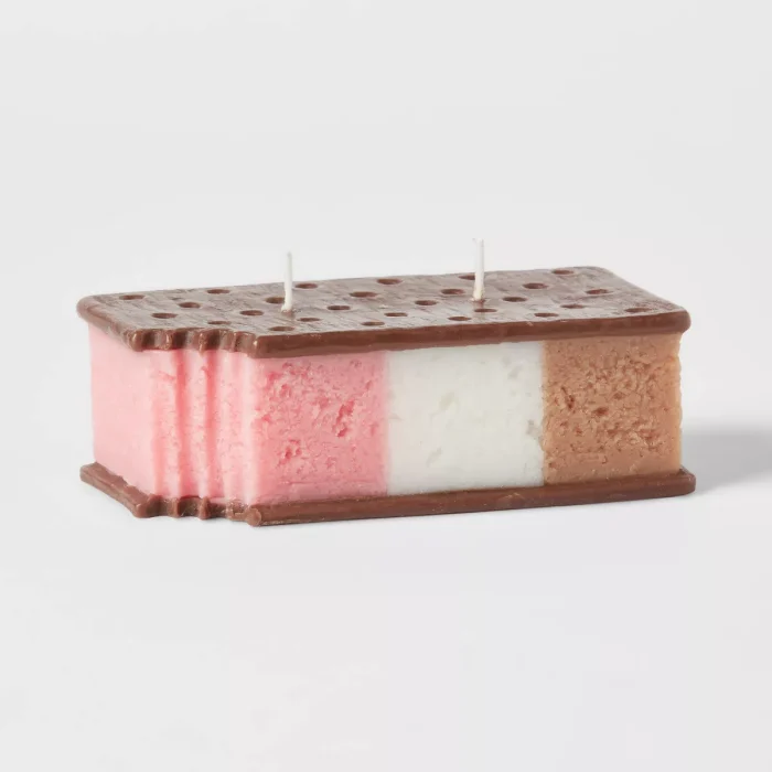 2 Wick Ice Cream Sandwich Figural Candle - Image 1