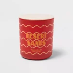 Glass Wave Desert Sands Jar Candle with Lid 12oz