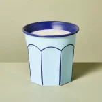 Arch Embossed Ceramic Jar Candle Coral 12oz
