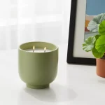 2-Wick Ceramic Jar Candle Cucumber Chill 13.5oz - Image 2