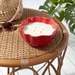 4 Wick Ceramic Citronella Hibiscus Al Fresco Scented Candle 16oz - Image 2