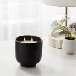2-Wick Ceramic Jar Candle Vanilla Teakwood 13.5oz - Image 2