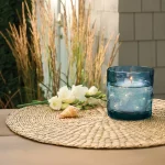 Glass LED Citronella Sun Salt Sea Scented Candle 3.5oz - Image 2