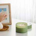 3-Wick Glass Jar Candle with Lid Cucumber Chill 11.5oz - Image 2
